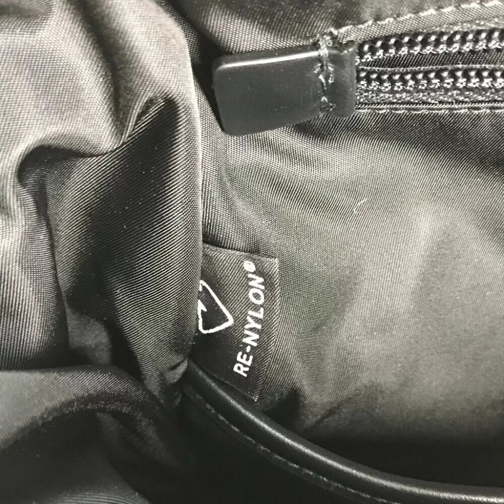 PRADA triangle logo plate Signeau print bag Backpack Nylon Red/White x Black - Picture 10 of 16